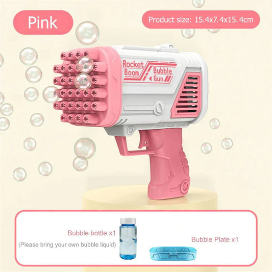 Bubble Machine Gun 32 Holes Blaster For Kids