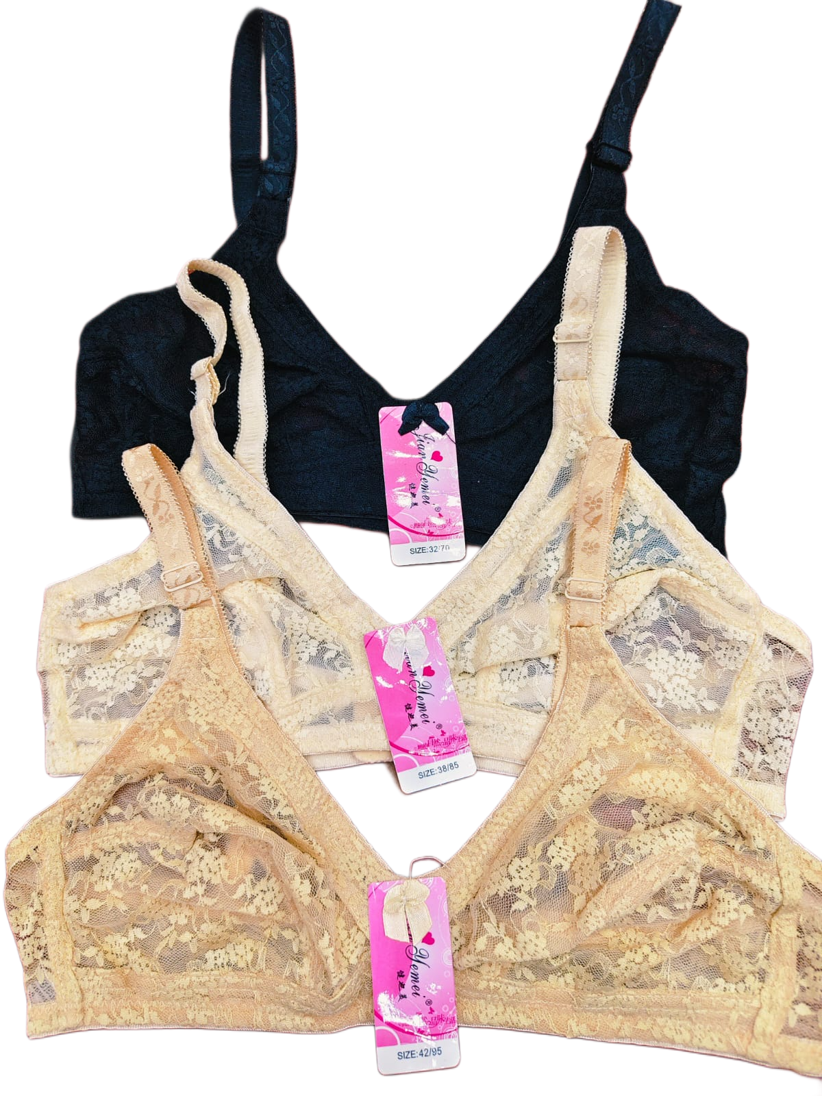 China Soft Net Full Coverage Comfort Bra 32–42 Size