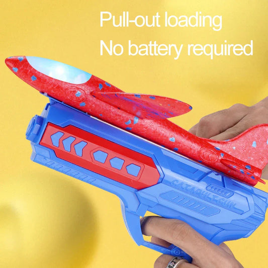 Children Foam Plane Launcher Toy Outdoor