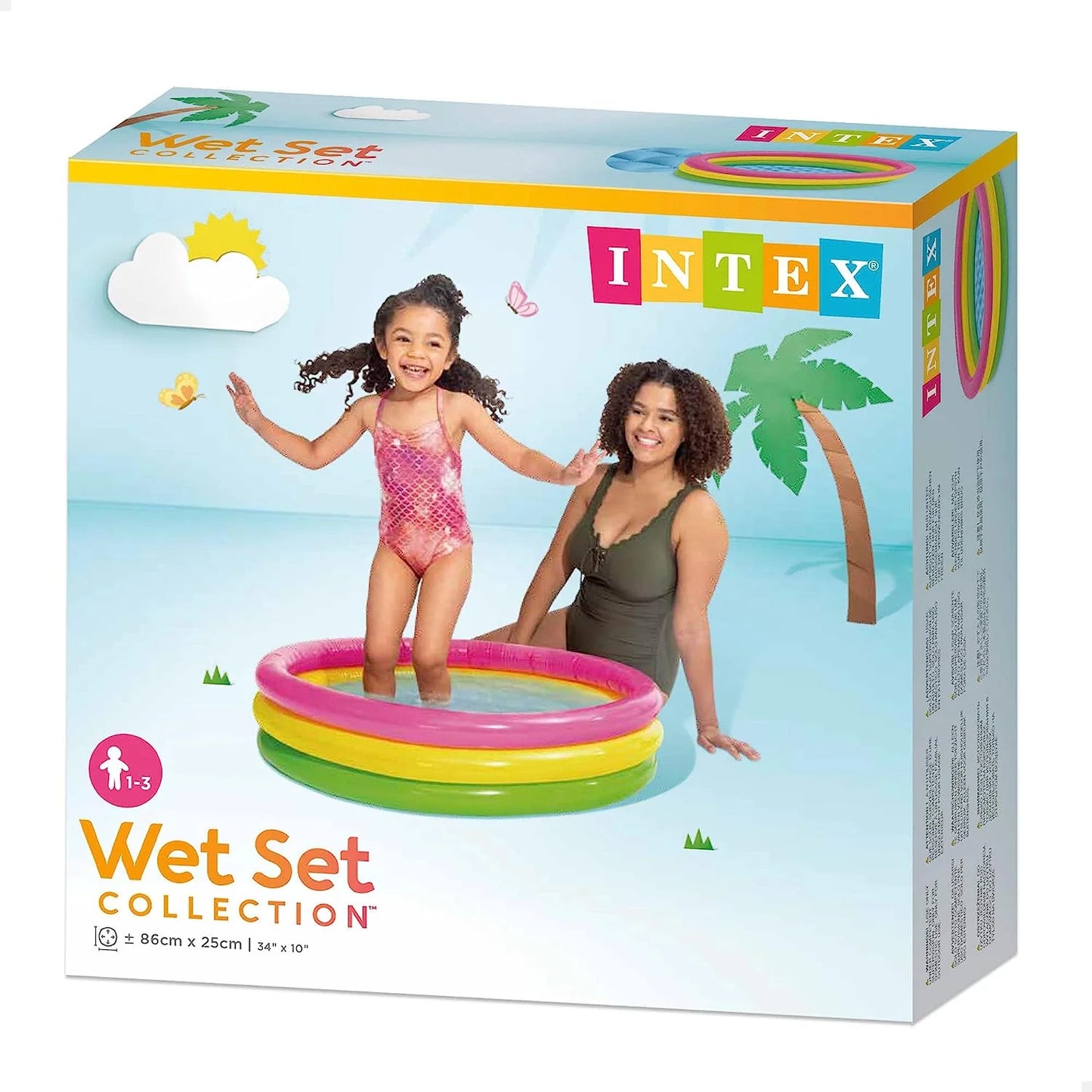 34X10 INTEX SUNSET GLOW BABY POOL