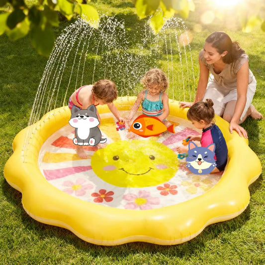 Intex Sunny Rays Spray Pool (Inflated 104 x 104 x 13cm)