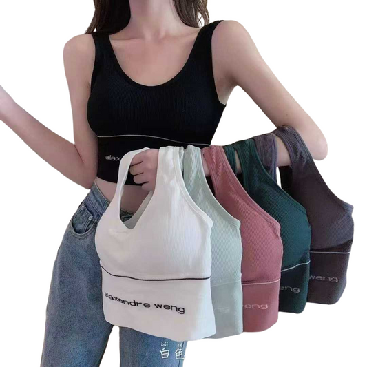 Sports Bra with Removable Pads (Free Size)