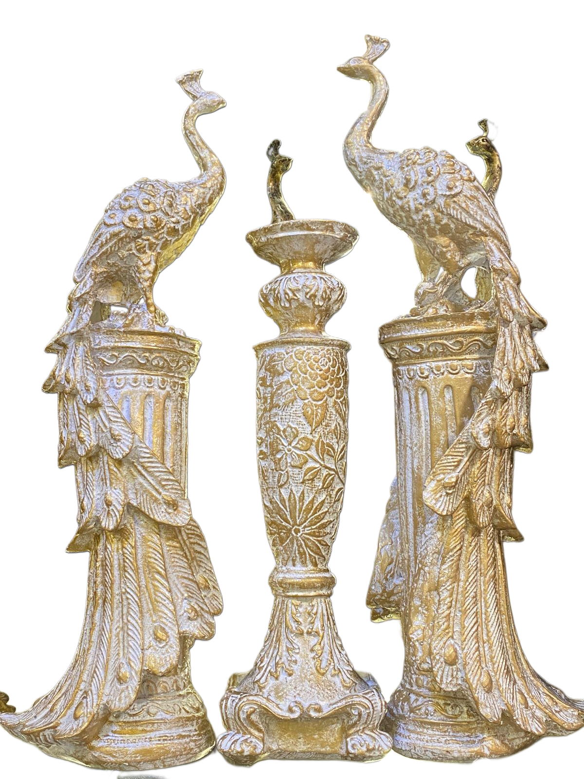 White Luxury Peacock Decoration Piece