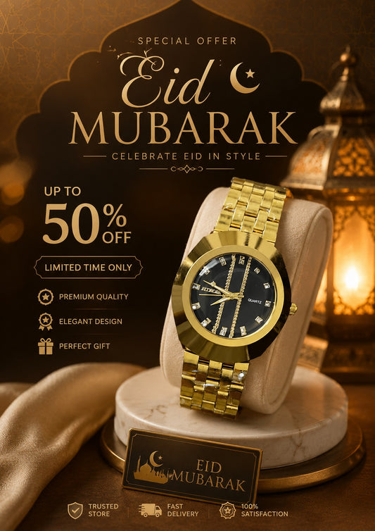Golden Luxe Quartz Premium Watch