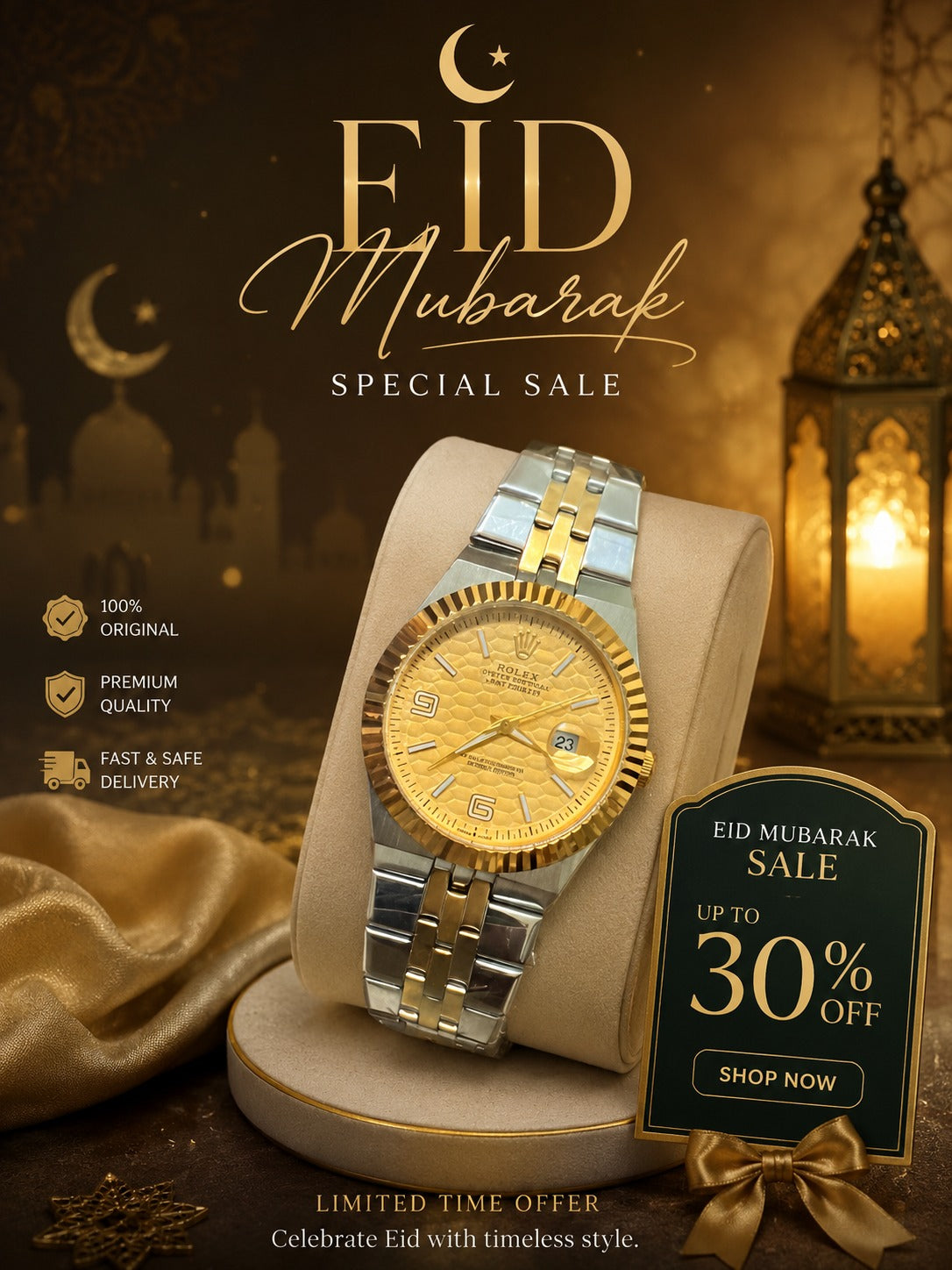 Midnight Luxe Premium Classic Wrist Watch