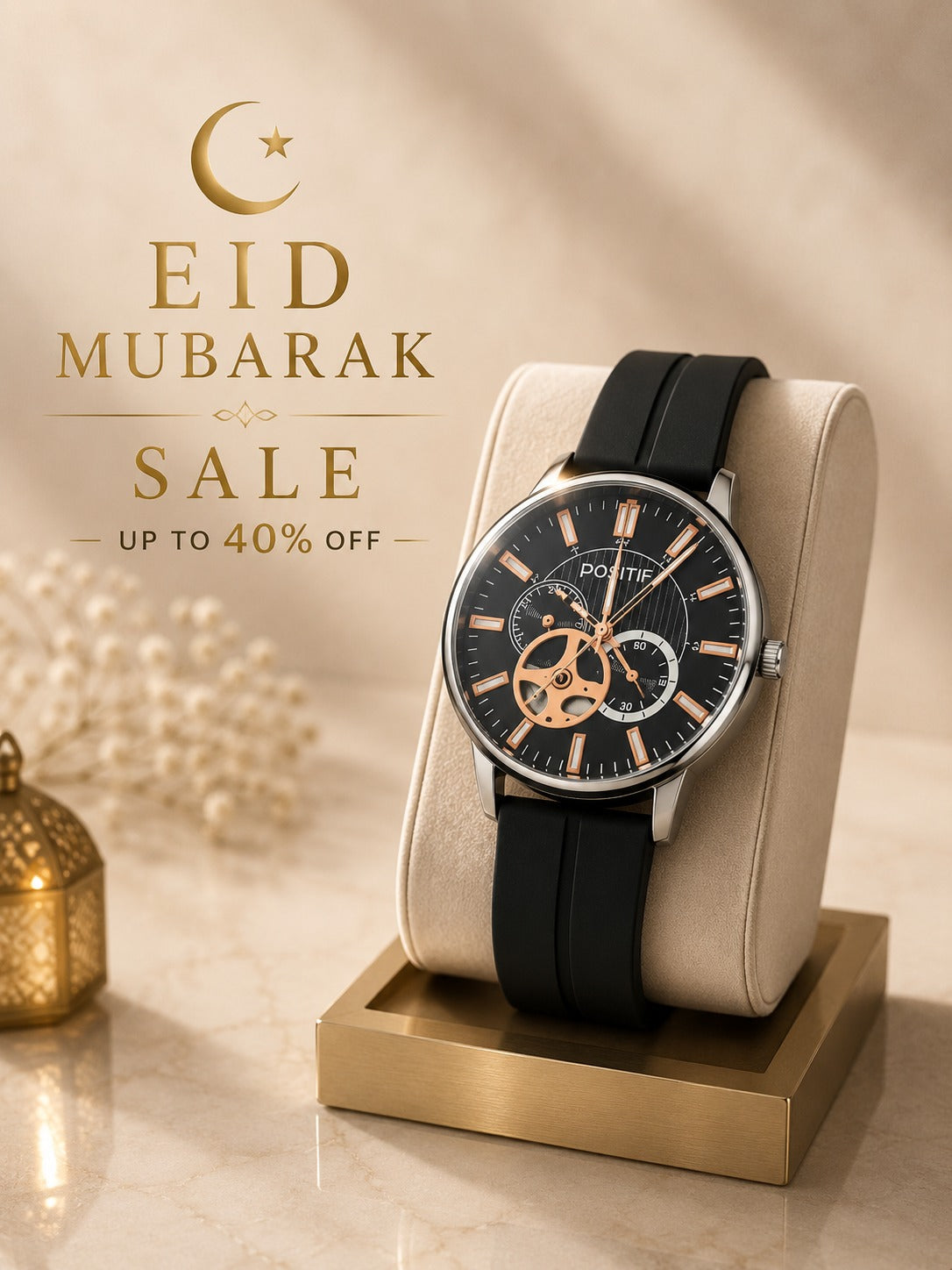 Positif Noir Classic Watch