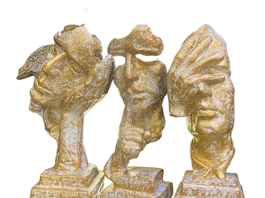 Antique Face Mask 3 Piece Decorative Set