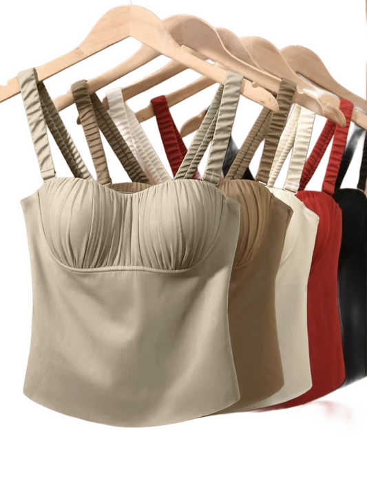 Fancy Soft Padded Top Bra 5 Colors 32–42 Size