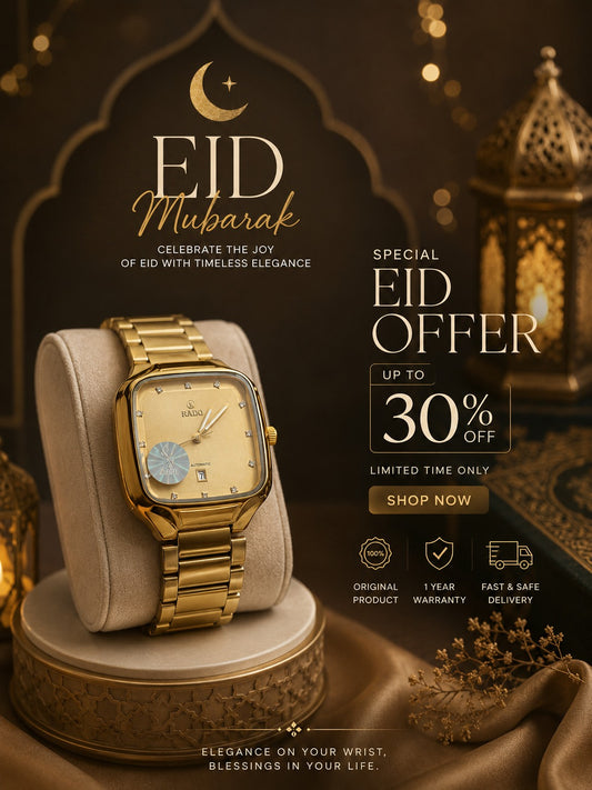 Elegant Golden Classic Wrist Watch
