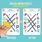 64 Pages Premium Reusable Tracing Book + 2 Markers & Eraser