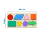 8 Pcs Geometry Shapes Puzzle Board - Image 2