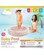 INTEX Sweet Blossom Inflatable Baby Pool: Soft Inflatable Floor – 34" x 10" – for Kids Age 1-3 - Image 2