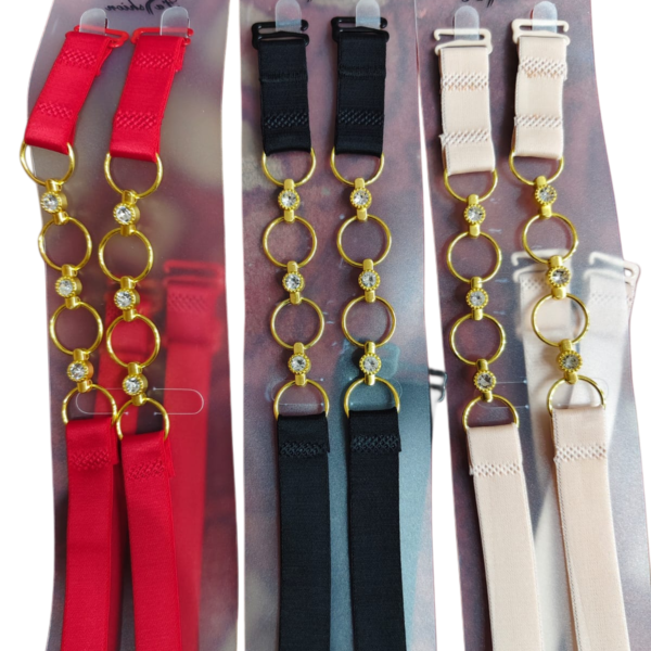 Fancy Bra Strap Skin & Black Color