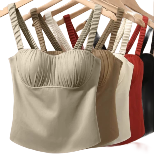 Fancy Soft Padded Top Bra 5 Colors 32–42 Size
